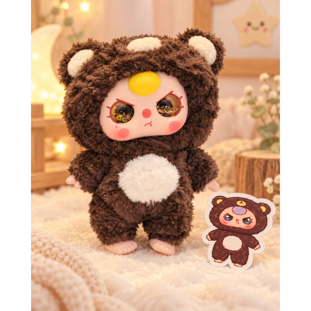 New Baby Three 400% Big Baby Series Brown Bear Blind Box Glitter Eyes Plush Toy